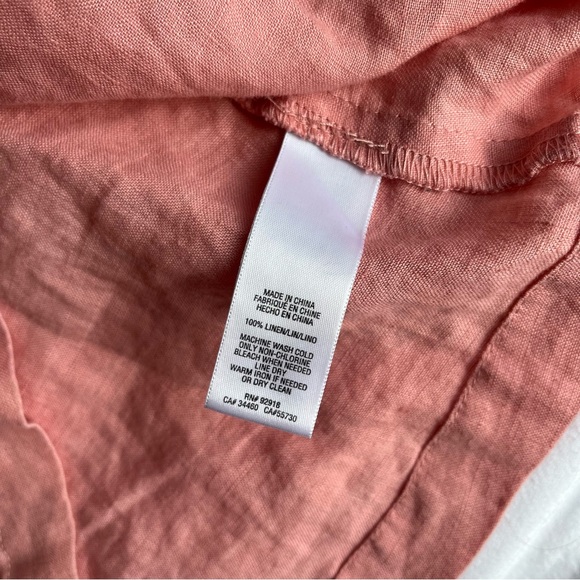 Juicy Couture Linen Rose Pink Short-Sleeve Blouse Size M - L - Picture 8 of 12